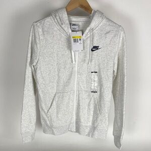 NWT Nike Sweatshirt Birch Heather Club Fleece Zip Hoodie Size Small